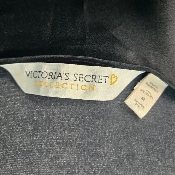 Vintage Victoria's Secret Black Satin Camisole Nightgown Size M - Picture 7 of 8